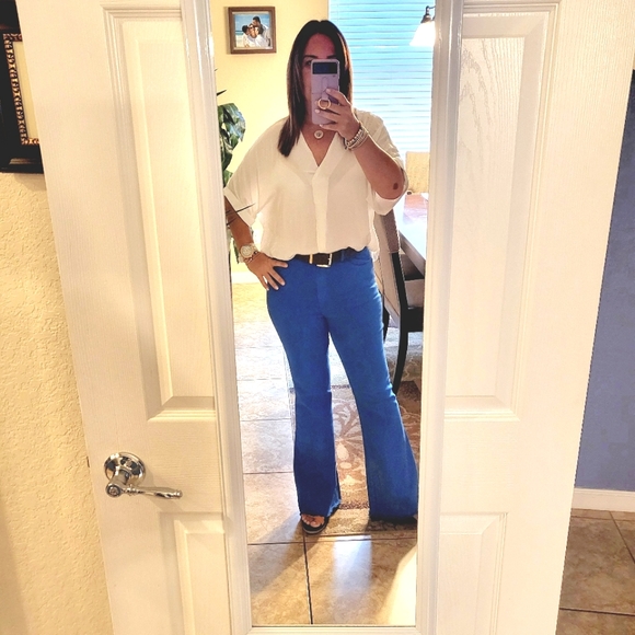 Venti6 Made in Italy Royal Blue Flare denim - Picture 8 of 8